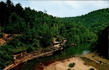 1971 Buffalo River Country AR Pruitt Swimming Hole Scenic Highway 7 Postcard