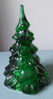 Fenton Art Glass Emerald Green Christmas Tree 6 1/2" Tall Holiday 1992 Exc Cnd