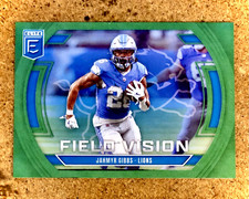 2025 Panini Donruss Elite Football Field Vision Green Jahmyr Gibbs #8 Lions