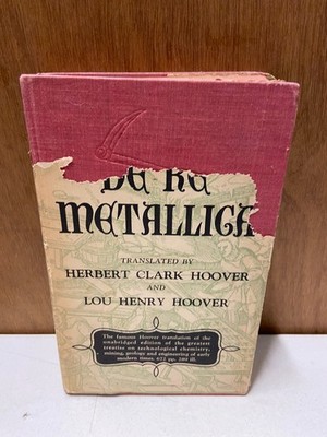 De Re Metallica by Georgius Agricola 1950 Hardcover Mining, Geology Book Vintage