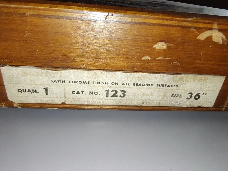 Starrett No. Pinza Vernier 123 36" vintage Foto 4 de 4