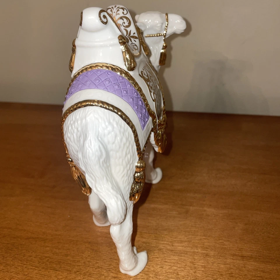 Lenox First Blessing Nativity Standing Camel Purple Blanket 7” X 7” Porcelain - Image 4 of 4