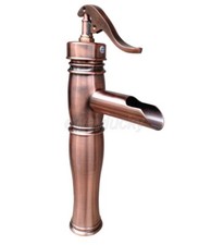Antique Red Copper Single Handle Bathroom Basin Mixer Tap Faucet wrg021