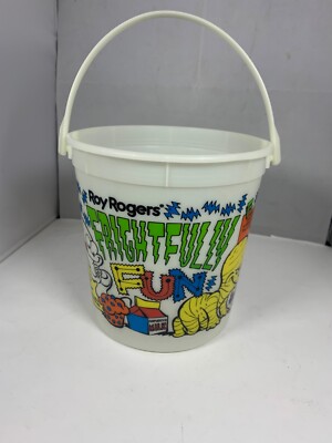 1995 Roy Rogers Restaurants Halloween Bucket Pail Glow In The Dark