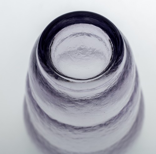 Set of 4 Amethyst Purple Tumblers 414g 5in Used Pristine Cond Ripple / Hammered - Picture 8 of 12
