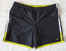 NIKE Men's Size XL 41x6.5 Black Trunks Mesh Lined Swim Shorts Drawstring