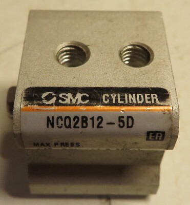 SMC NCQ2B12-5D Aluminum Air Cylinder Compact Double Acting Single Rod 145PSI Max