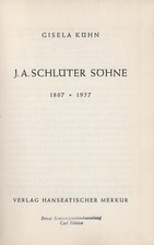 Hamburg: 150 Jahre Fa. J. A. Schlüter Söhne (1807-1957)  mit Abb.