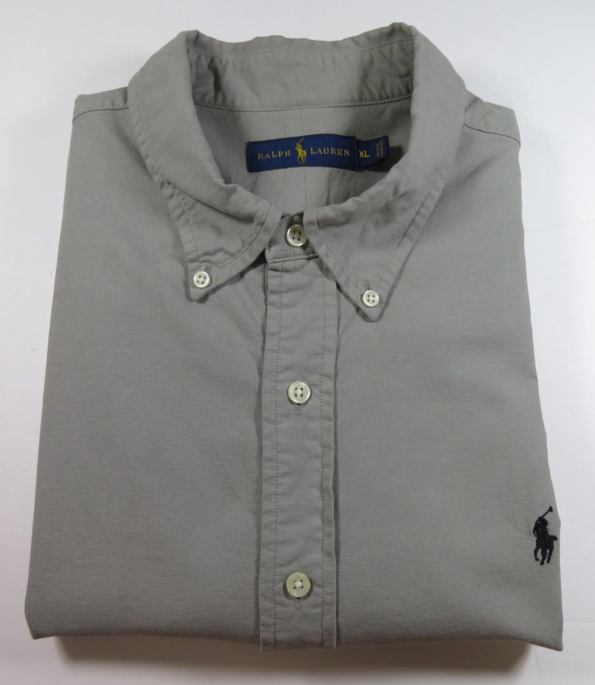 Polo uomo Ralph Lauren recente puro cotone tinta unita verde nero pony casual XL