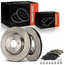 Front Disc Brake Rotors &Ceramic Brake Pads for Ford Mustang 2011-2014 3.7L 5.0L