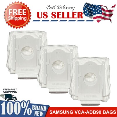 3 Pack Original Dust Bag for SAMSUNG VCA-ADB90 Jet Series Clean Robot Station