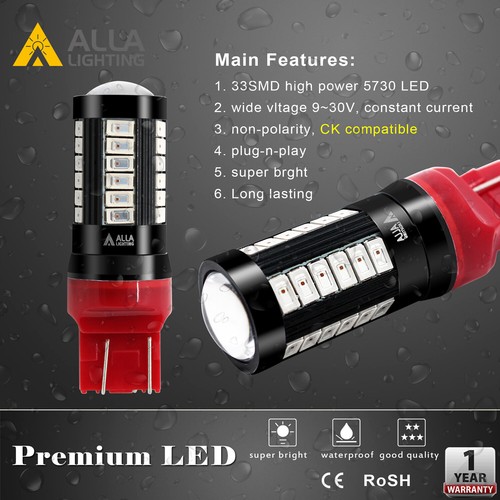Alla Lighting 7440 STROBE Blinking 4T Brake Light Bulb|Center High Stop|Blinker - Picture 8 of 12