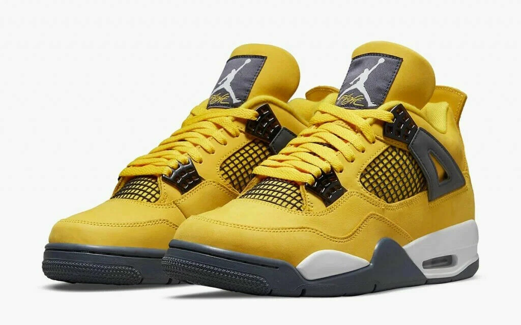 Air Jordan 4 Retro Menu0026#039;s Multi Size Tour Yellow/Dark Blue Grey CT8527-700  | eBay
