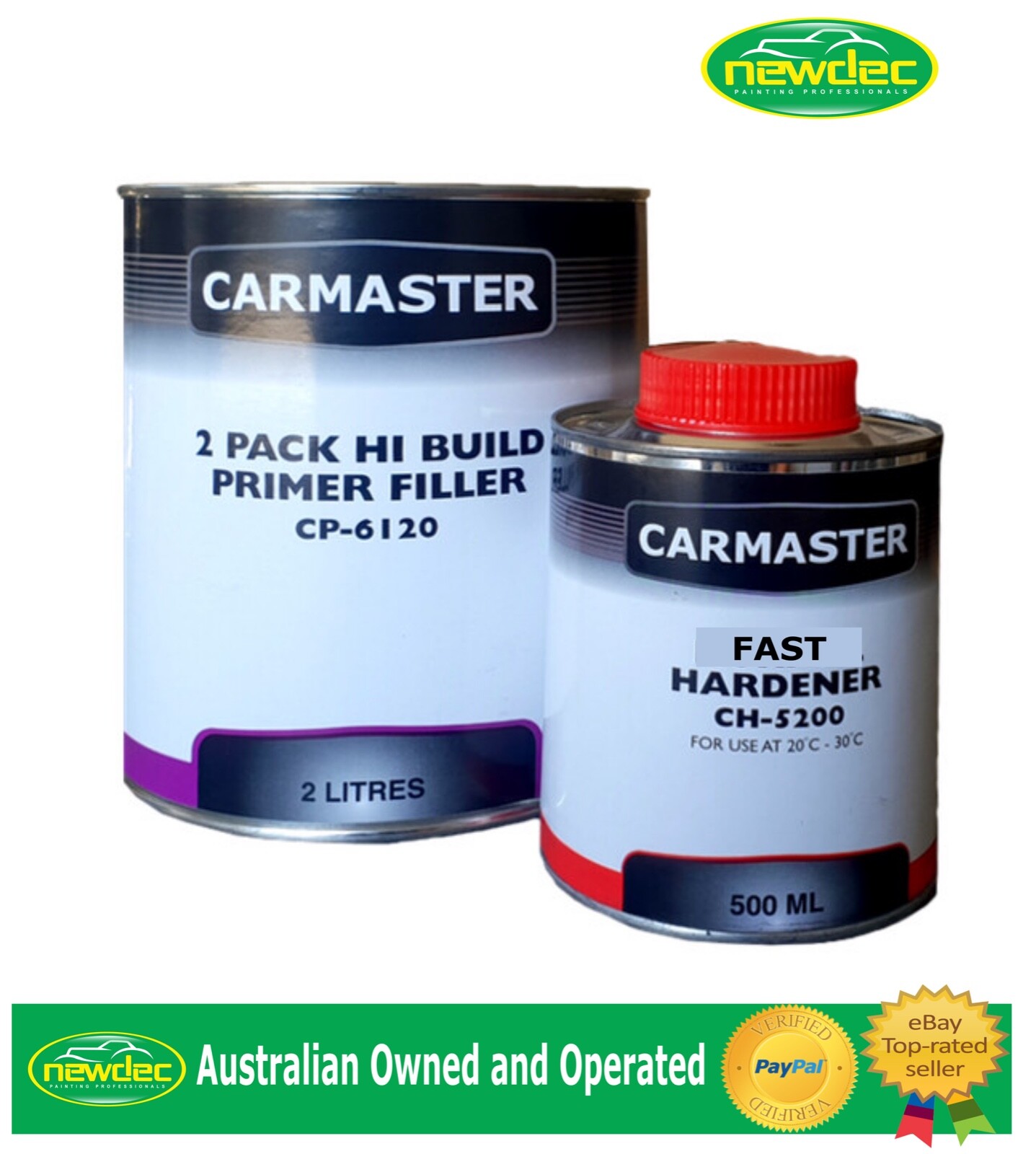 CARMASTER HIGH BUILD PRIMER 2.5 LITRE KIT GREY 2PAC 2K FILLER SURFACER