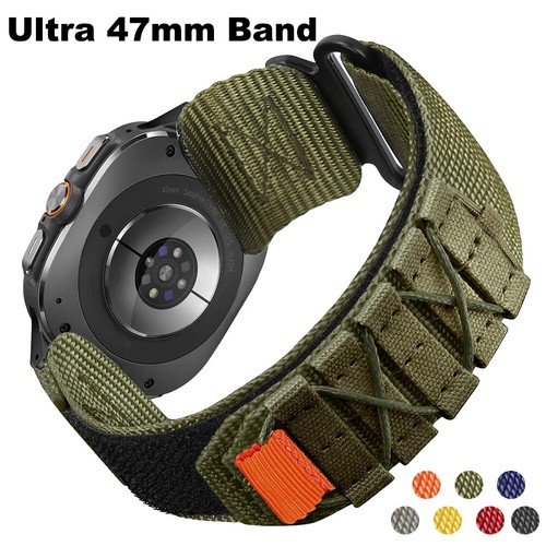 Military Nylon Loop Band For Samsung Galaxy Watch 7 Ultra 47mm Replacement Strap