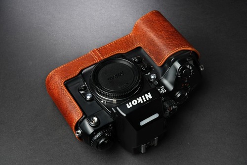 Genuine Real Leather Half Camera Case Bag Cover for Nikon F4 Film Camera - Picture 24 of 24
