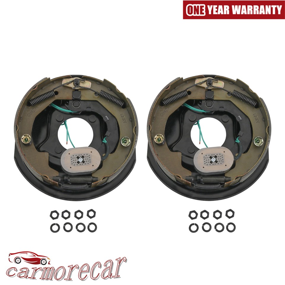 2 Pairs 3500 lbs Electric Trailer Brake 10"x21/4" SelfAdjusting