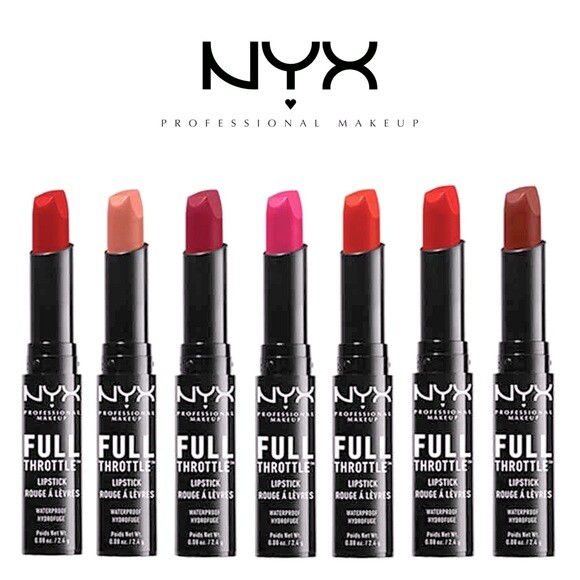 NYX Cosmetics NYX Waterproof Full Throttle Lipstick, | eBay
