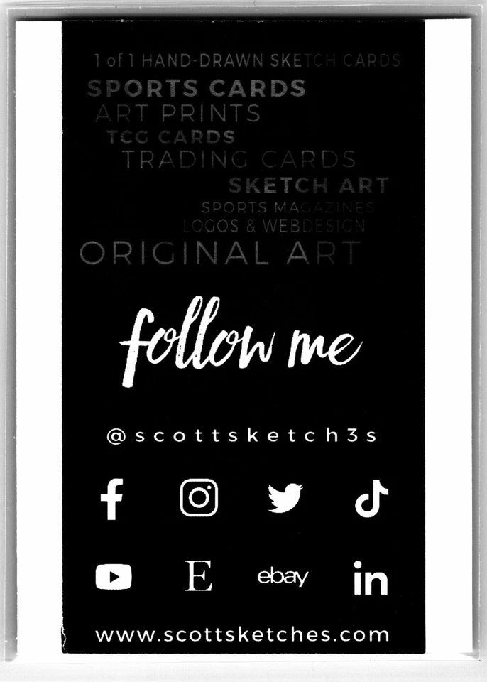 Slimer Ghostbusters Sketch Card - Scott Sketches Trading Card Print Fan Art - Image 2 of 2