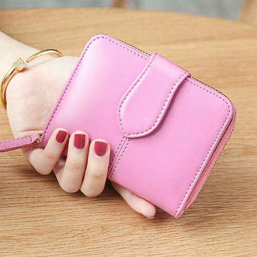 Women's Genuine Leather Zipper Billfold Wallet Credit Card Holder Coin Purse - Picture 5 of 18