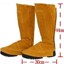 New Long Leather Welding Shoe Spats Protectors  Cushion Pad Welder Working Tool