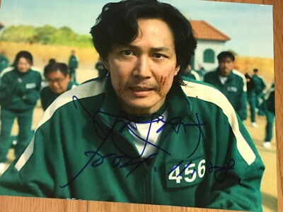 LEE JUNG-JAE SIGNED AUTOGRAPH 8x10 PHOTO SQUID GAMES NETFLIX BECKETT BAS COA D