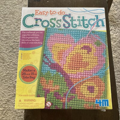 4M Cross Stitch Easy-To-Do Arts and Crafts Kit