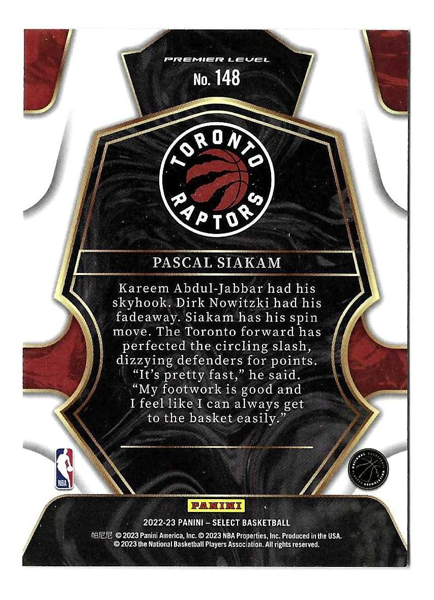 2022-23 Pascal Siakam Panini Select Premier - Toronto Raptors