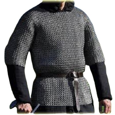 Flat Riveted With Flat Washer Chain mail 10 mm XL Size Half sleeve Halloween