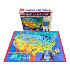Western Publishing United States Of America 100 Piece Picture Map Puzzle Golden