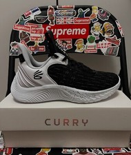 Size 4 - Under Armour Curry Flow 9 Team White Black 2022