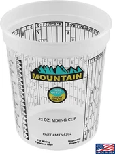 Disposable Quart Mixing Cups 100 per case, Made in USA; Solvent Paint