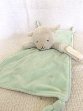 Carters Sheep Lamb Baby Lovey Security Blanket Green Pacifier Holder Knotted 16"