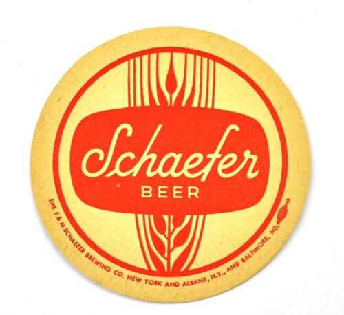 Schaefer Ee.uu. Cerveza Posavasos de Cerveza Base Coaster Sous-Bock - Imagen 1 de 2