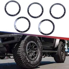 5X Black Bead Lock Wheel Trim Ring Kit For 2021-2025 Ford Bronco Beauty Rings