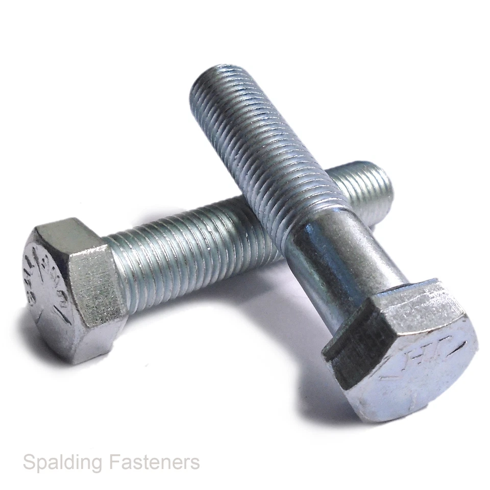 SPALDING FASTENERS 1/2" 9/16" 5/8" & 3/4" Zinc UNF High Tensile Grade 5, 8.8 Hex Head Bolts