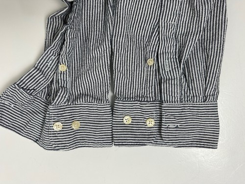 Vintage Basic Editions Shirt Men 3XLT TALL Railroad Conductor Striped Midweight - Picture 13 of 15