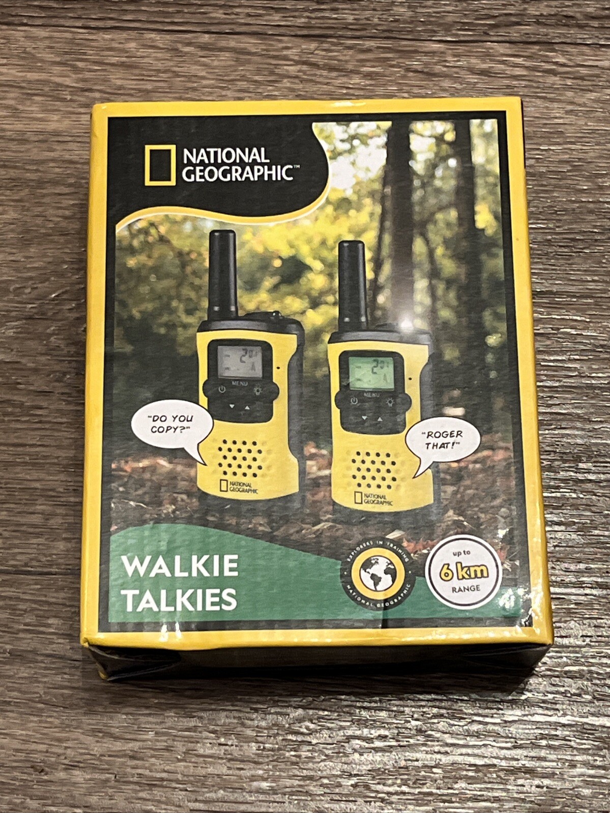 New National Geographic Set of Two FM Walkie Talkies - 8 Channel 6km Range (w)
