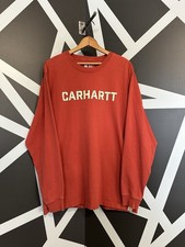 Carhartt Long Sleeve T-Shirt Block Spellout Men  s Sz-M 105951-R81 Loose Fit