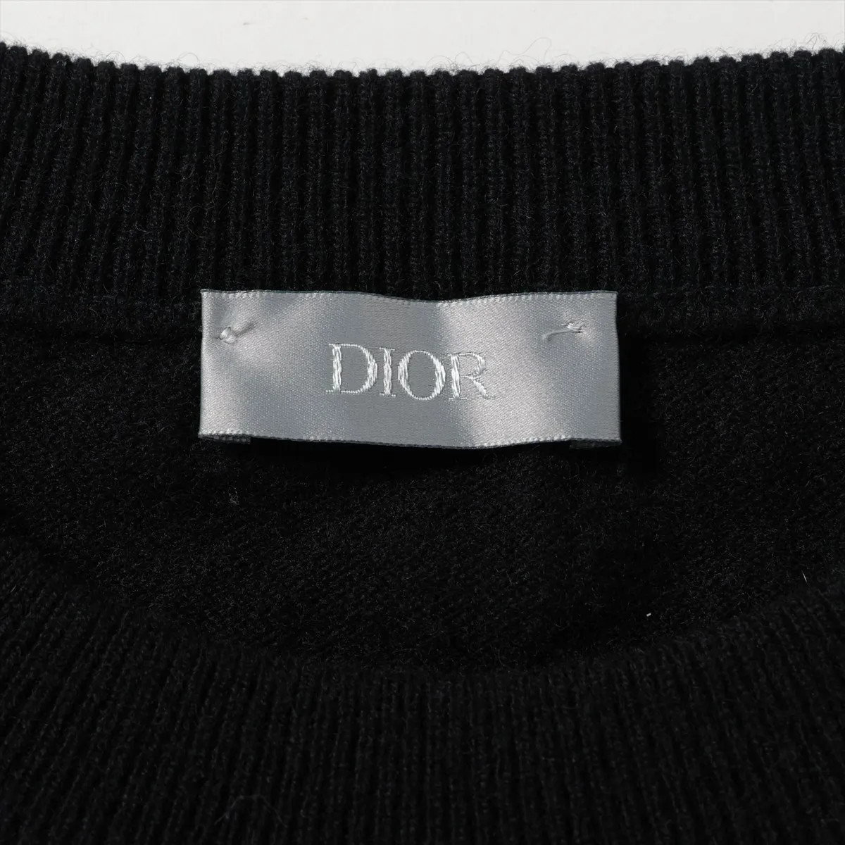 Dior Wool & Cashmere Knit M Men's Black  933M614AT983 Houndstooth pattern Fabric thumbnail 5