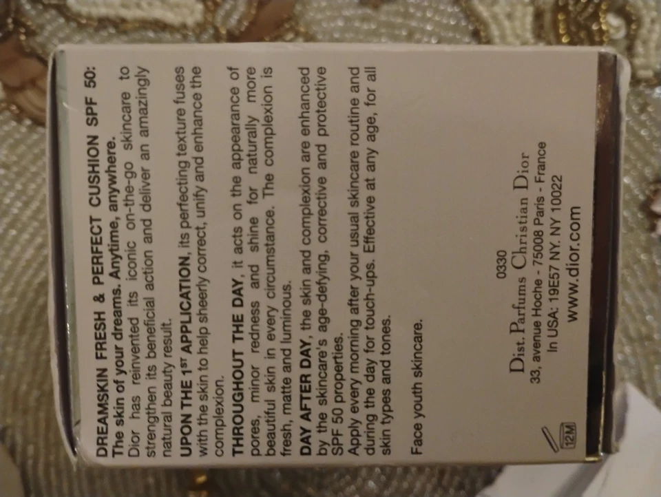 Dior Capture DreamSkin Cojín Fresco y Perfecto con Protector Solar FPS50 -010 - Nuevo Foto 4 de 4