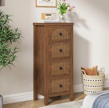 4 Drawer Dresser for Bedroom 36.81''Tall Chest of Drawers with Fluted Panel