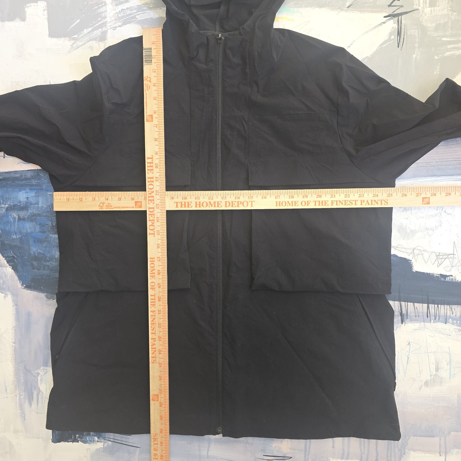 Lululemon Stretch Cargo Full Zip Jacket Black Sz XL Mens Hooded image 4