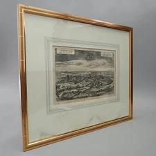 Gravure En Cuivre Hanau Matthaeus Merian An 1655 De Topographie Germaniae 1.AIO