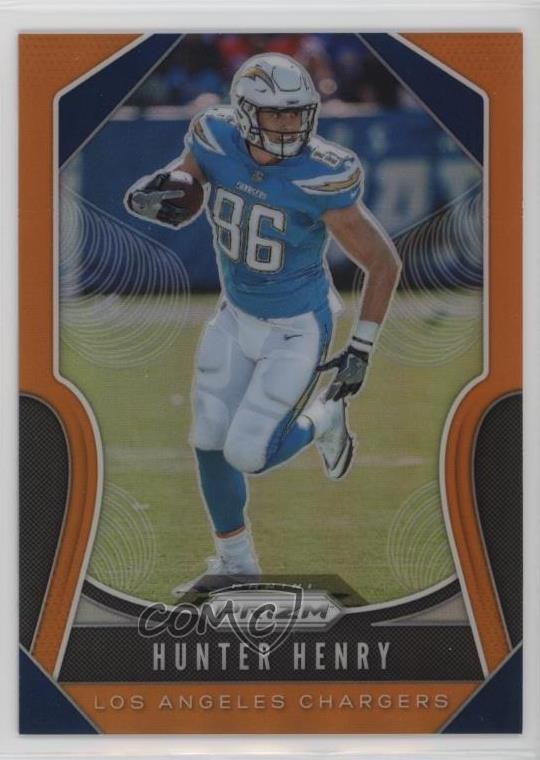 2019 Panini Prizm Orange Prizm 156/249 Hunter Henry #219 0nr3
