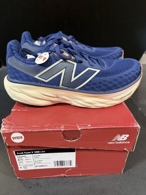 New Balance Women's Fresh Foam X 1080V14 Blue Beige Size 6.5 Wide Worn Twice