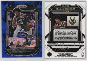 2022-23 Panini Prizm Blue Ice Prizm /125 MarJon Beauchamp #268 Rookie RC
