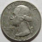 1961-D Washington Quarter - 90% Silver - #11305-84