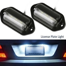 2x Universal Led License Plate Tag Light Lamp White For Truck Trailer Suv Rv Van