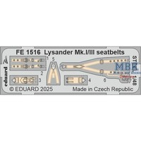 Eduard EDFE1516 Westland Lysander Mk.I/Mk.Iii Seatbelts Steel 1/48